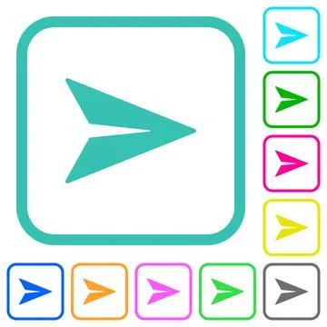 Send message solid vivid colored flat icons Stock Illustration