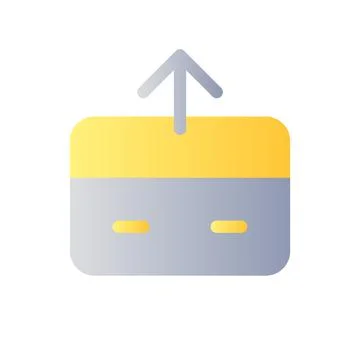 Send money flat gradient color ui icon 스톡 일러스트