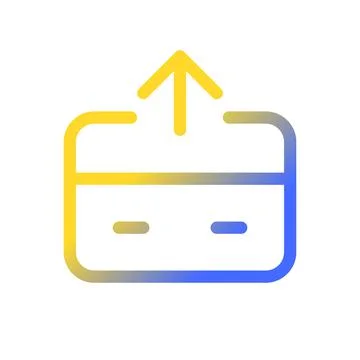 Send money pixel perfect gradient linear ui icon Ilustração Stock