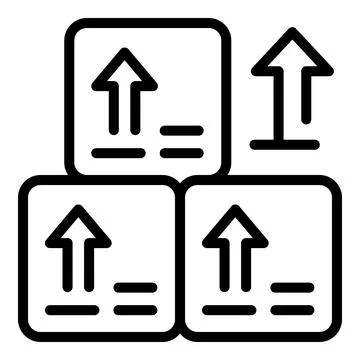 Send parcel icon outline vector. Digital control Illustrazione stock