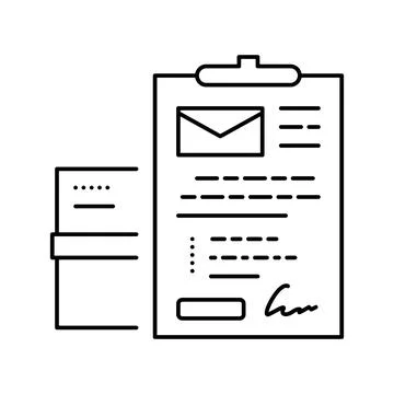 Send parcel or letter line icon vector illustration Illustrazione stock