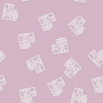 Send parcel or letter line seamless pattern Illustrazione stock