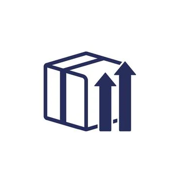 Send parcel or package icon on white Illustration