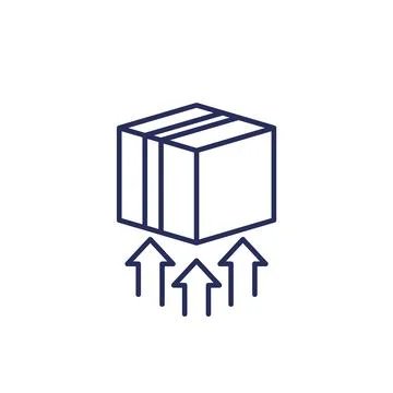 Send parcel, package line icon イラスト素材