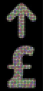 Send Pound Halftone Mosaic of Circles イラスト素材