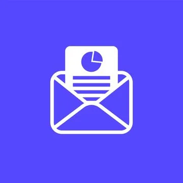 Send report, document icon for web Illustrazione stock