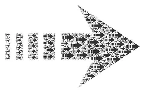 Send Right Recursion Mosaic of Itself Items 스톡 일러스트