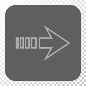 Send Right Rounded Square Button Illustrazione stock