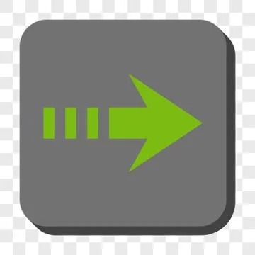 Send Right Rounded Square Button Illustrazione stock
