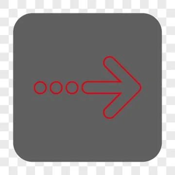 Send Right Rounded Square Button Illustrazione stock