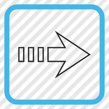 Send Right Vector Icon In a Frame Stock Illustration