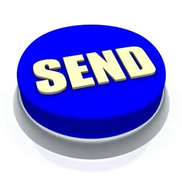 Send round button 3d Stock Illustration