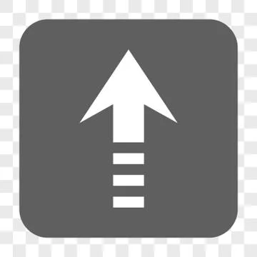 Send Up Rounded Square Button Illustrazione stock