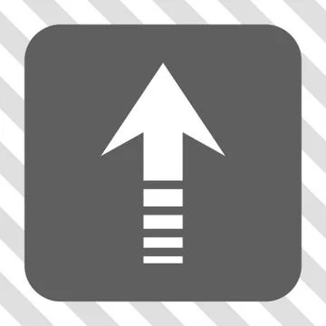Send Up Rounded Square Button Illustrazione stock