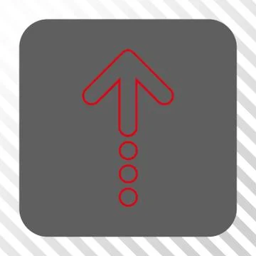 Send Up Rounded Square Button Illustrazione stock