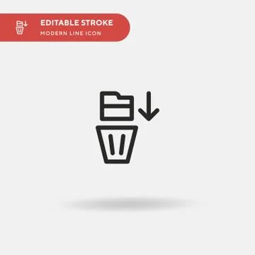 Send To Trash Simple vector icon. Illustration symbol design template for web Stock Illustration