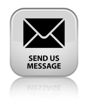 Send us message special white square button 스톡 일러스트