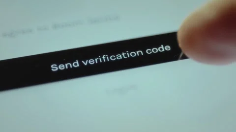 Send verification code button, account security or confirmation Stock Footage 327899690