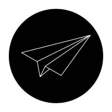 Send web icon isolated on white background. Message symbol for website, app e Stock Illustration