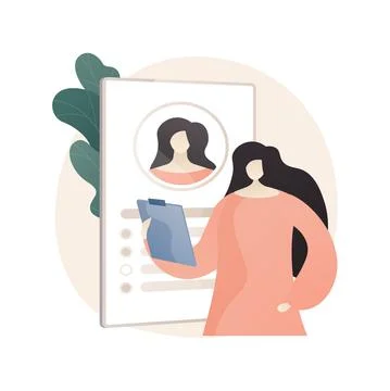 Send your CV abstract concept vector illustration. Stock Illustration