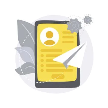 Send your CV abstract concept vector illustration. Stock Illustration