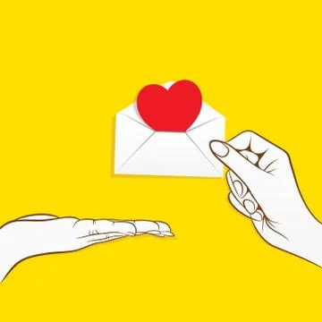 Send your love message design Stock Illustration