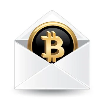 Sending Bitcoin Illustrazione stock