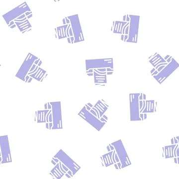 Sending booklet in envelope by mail glyph vector seamless pattern 스톡 일러스트