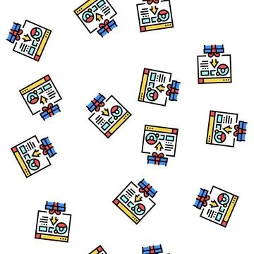 Sending digital gift vector seamless pattern Stock Illustration