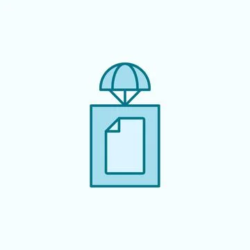 Sending a document  field outline icon Illustrazione stock