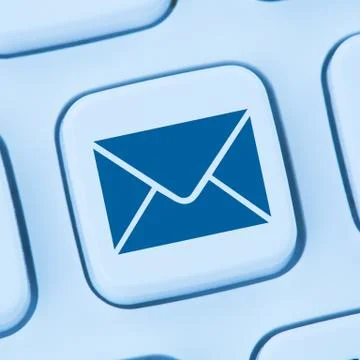 Sending E-Mail email letter internet online blue web Stock Photos