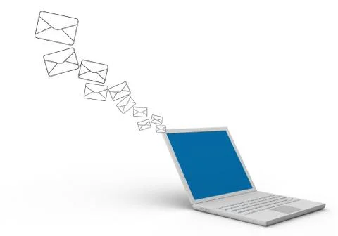 Sending e-mail Stock Illustration