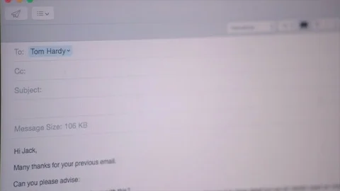 Sending an Email Stock Footage 87824323