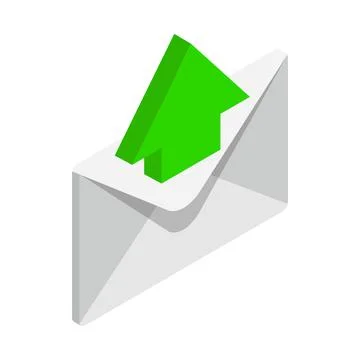 Sending email icon, isometric 3d style Stock Illustration