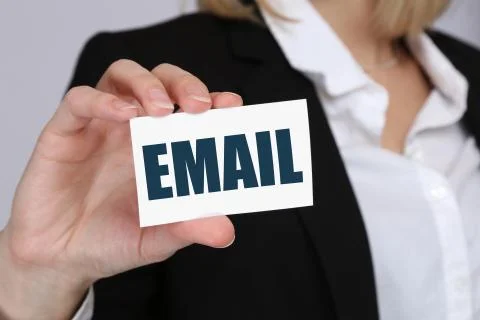 Sending Email Mail E-Mail via internet business concept Stock Photos