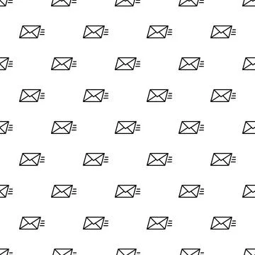 Sending email message communication seamless pattern background Stock Illustration
