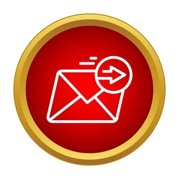 Sending email message with envelope and send arrow icon 스톡 일러스트