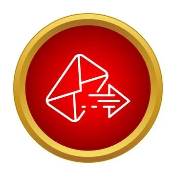 Sending email message with envelope and fast arrow icon Stock-Illustration