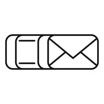 Sending email message moving quickly in line style Illustration
