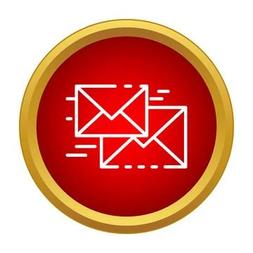 Sending email messages notification flat icon design 库存插图