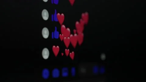 Sending emotion or icons like, thumbs up, heart, love. Stock-Footage 182901853