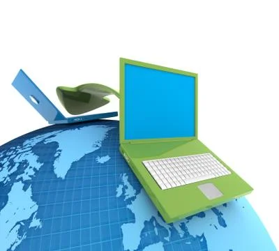 Sending file Stock Illustration