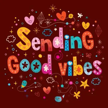 Sending good vibes Stock Illustration