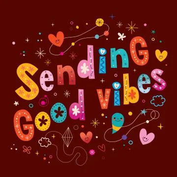Sending good vibes Stock Illustration