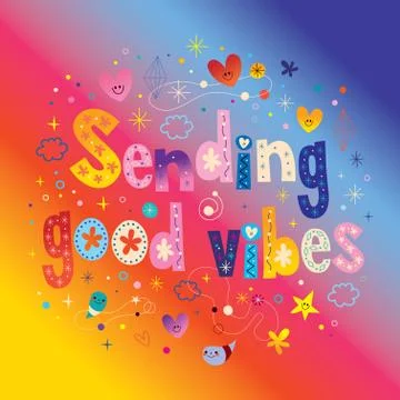 Sending good vibes Stock-Illustration