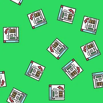 Sending invoice vector seamless pattern イラスト素材