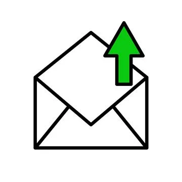 Sending mail icon. Mail and send arrow icon. Vector. Stock Illustration