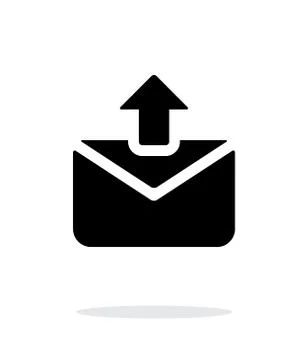 Sending mail icon on white background. Stock-Illustration