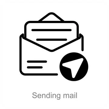 Sending mail Stock Illustration