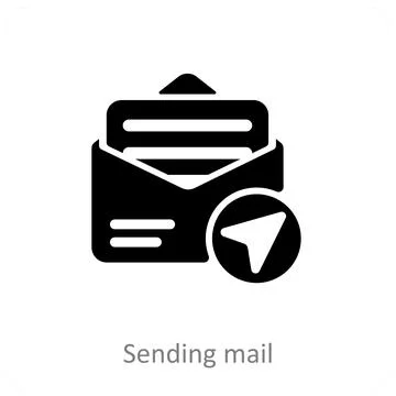 Sending Mail Stock Illustration